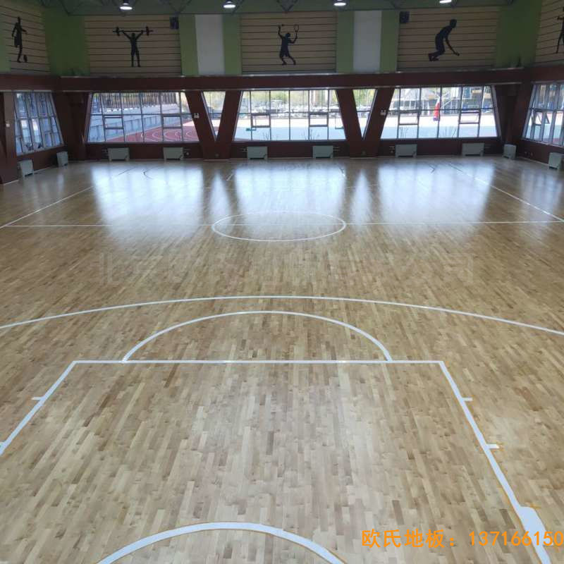 山西晉中榆次王湖小學(xué)運(yùn)動木地板施工案例
